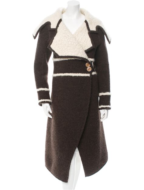 christian dior chocolate brown and white shearling coat|dior bar jackets.